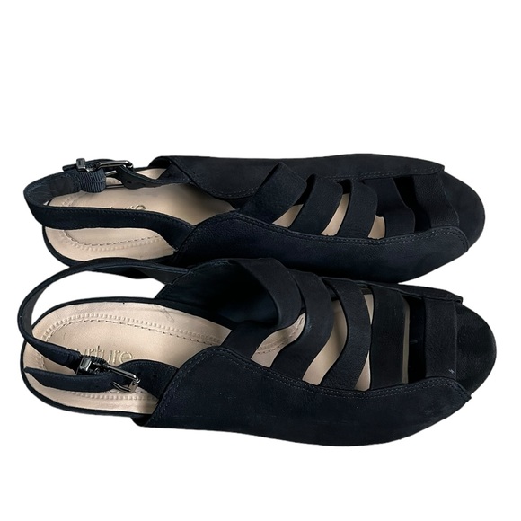 Nurture Women Black Slingback 2.5" Heel Caged Shoes Office Casual 8.5M - Picture 2 of 9